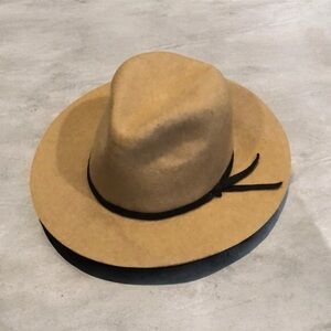 Tan & Black Wool Fashion Hat